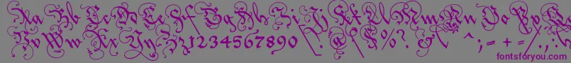 Lovlab2u Font – Purple Fonts on Gray Background