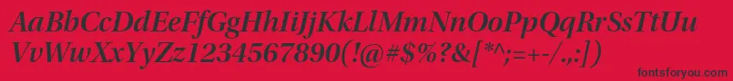 UtopiastdSemibolddispit Font – Black Fonts on Red Background