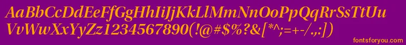 UtopiastdSemibolddispit Font – Orange Fonts on Purple Background