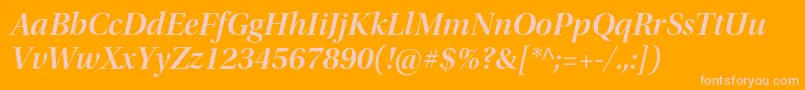 UtopiastdSemibolddispit Font – Pink Fonts on Orange Background