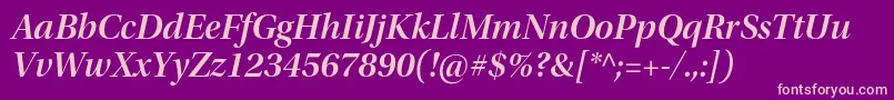 UtopiastdSemibolddispit Font – Pink Fonts on Purple Background