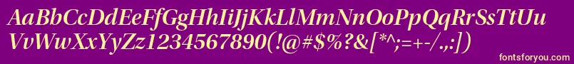 UtopiastdSemibolddispit Font – Yellow Fonts on Purple Background