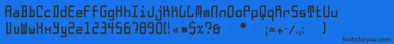 Шрифт Doesburgcondfs – чёрные шрифты на синем фоне