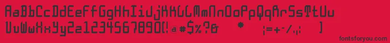 Doesburgcondfs Font – Black Fonts on Red Background