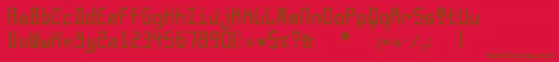 Doesburgcondfs Font – Brown Fonts on Red Background