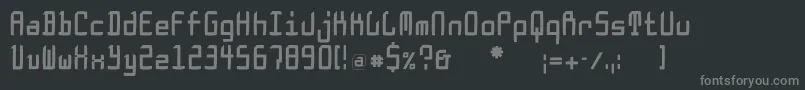 Doesburgcondfs Font – Gray Fonts on Black Background