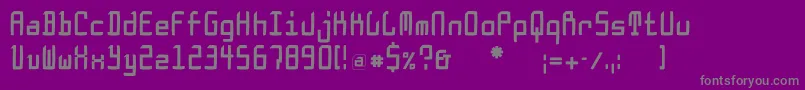 フォントDoesburgcondfs – 紫の背景に灰色の文字