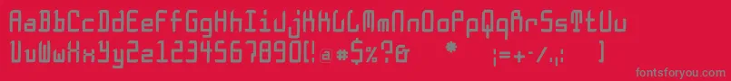 Doesburgcondfs Font – Gray Fonts on Red Background