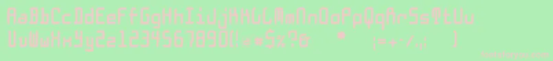 Doesburgcondfs Font – Pink Fonts on Green Background