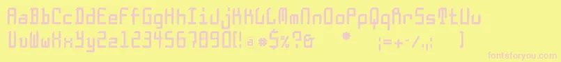 Doesburgcondfs Font – Pink Fonts on Yellow Background