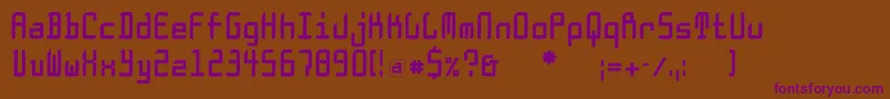 Doesburgcondfs Font – Purple Fonts on Brown Background