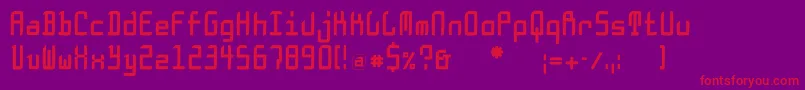 Doesburgcondfs Font – Red Fonts on Purple Background