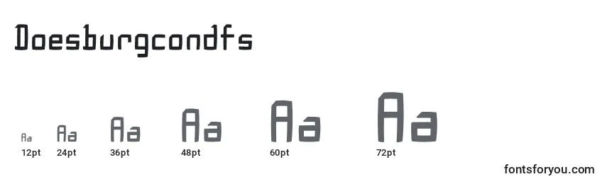 Размеры шрифта Doesburgcondfs