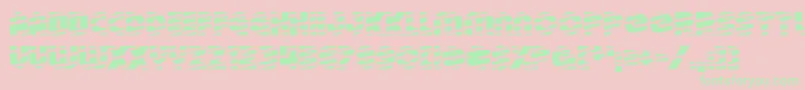 TinselChristmas Font – Green Fonts on Pink Background