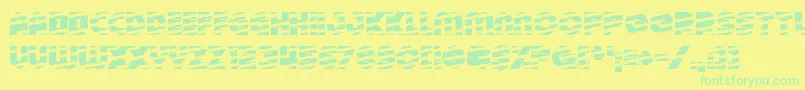 TinselChristmas Font – Green Fonts on Yellow Background