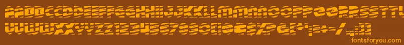 TinselChristmas Font – Orange Fonts on Brown Background