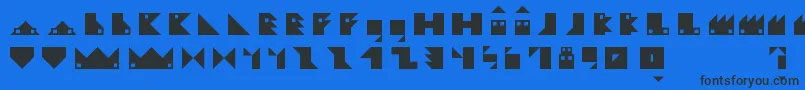 Ludikovillage Font – Black Fonts on Blue Background