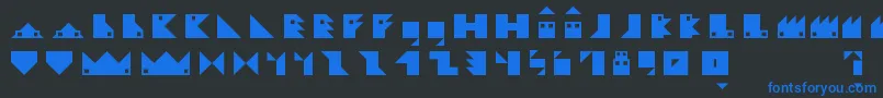 Ludikovillage Font – Blue Fonts on Black Background