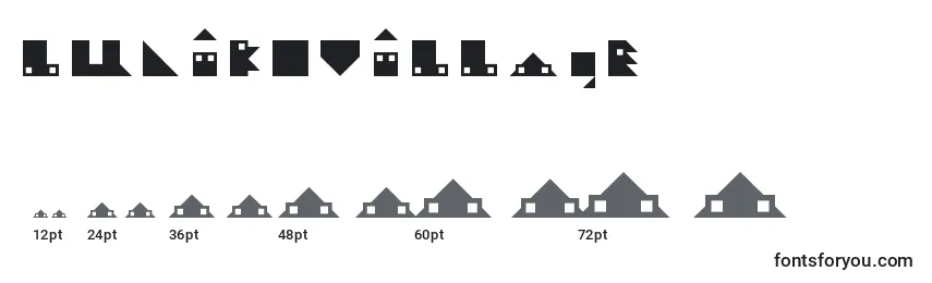 Ludikovillage Font Sizes