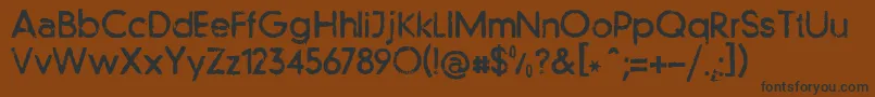 Llfutur Font – Black Fonts on Brown Background