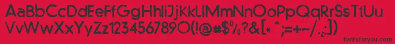 Llfutur Font – Black Fonts on Red Background