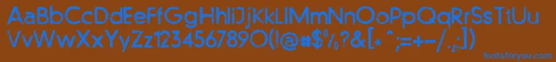 Llfutur Font – Blue Fonts on Brown Background