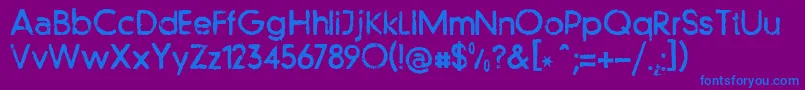 Llfutur-fontti – siniset fontit violetilla taustalla