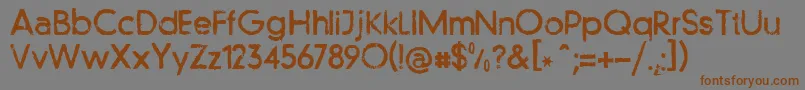 Llfutur Font – Brown Fonts on Gray Background