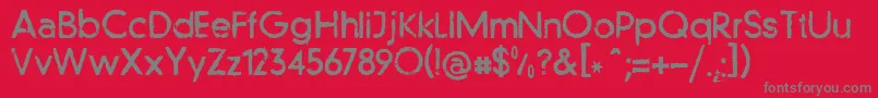 Fonte Llfutur – fontes cinzas em um fundo vermelho