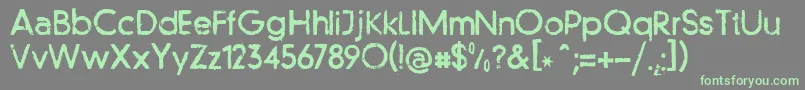 Шрифт Llfutur – зелёные шрифты на сером фоне