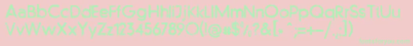 Llfutur Font – Green Fonts on Pink Background