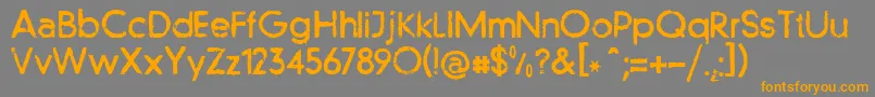 Llfutur Font – Orange Fonts on Gray Background