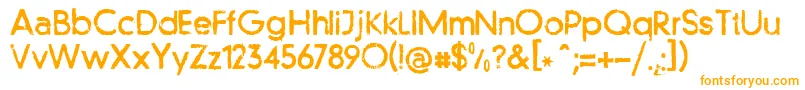 Llfutur-Schriftart – Orangefarbene Schriften auf weißem Hintergrund
