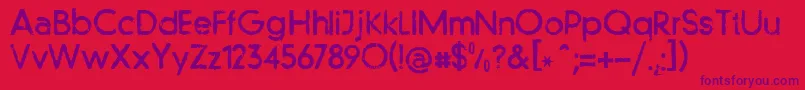 Llfutur Font – Purple Fonts on Red Background