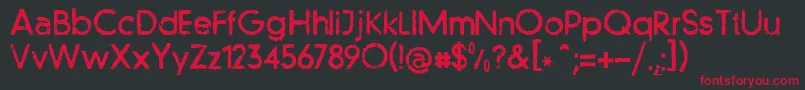 Llfutur Font – Red Fonts on Black Background