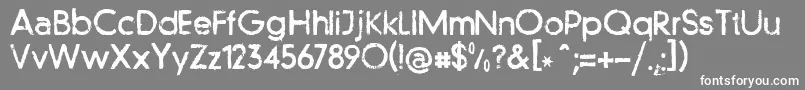 フォントLlfutur – 灰色の背景に白い文字