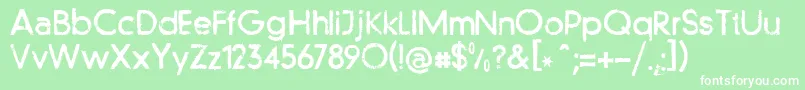 Llfutur Font – White Fonts on Green Background