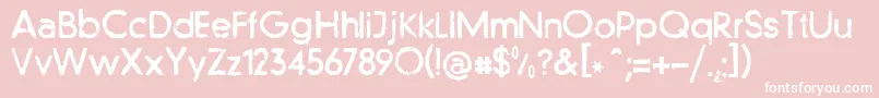 Llfutur Font – White Fonts on Pink Background