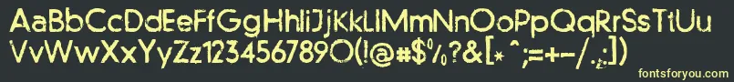 Llfutur Font – Yellow Fonts on Black Background