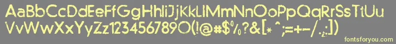 Llfutur-Schriftart – Gelbe Schriften auf grauem Hintergrund