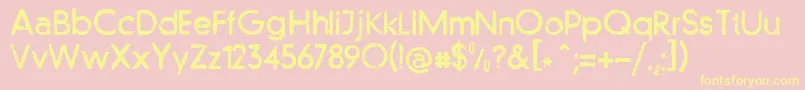 Llfutur Font – Yellow Fonts on Pink Background