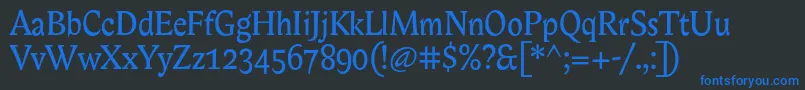 BiblonOt Font – Blue Fonts on Black Background