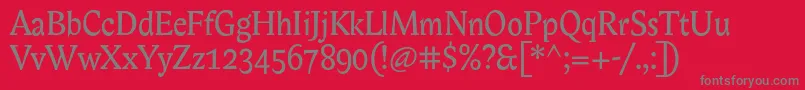 BiblonOt Font – Gray Fonts on Red Background