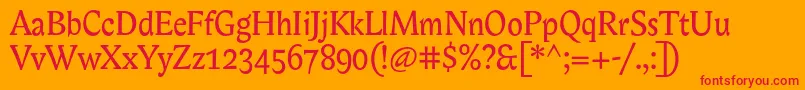 BiblonOt Font – Red Fonts on Orange Background