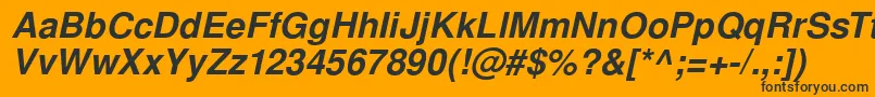 SansPsBolditalic Font – Black Fonts on Orange Background