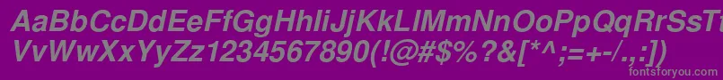 SansPsBolditalic Font – Gray Fonts on Purple Background