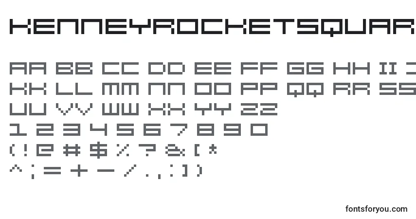 KenneyRocketSquare Font – alphabet, numbers, special characters