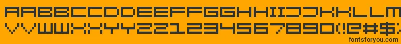 KenneyRocketSquare Font – Black Fonts on Orange Background