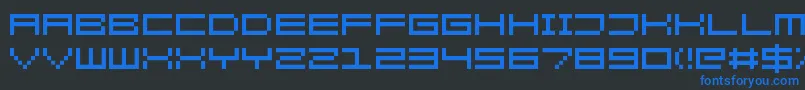 fuente KenneyRocketSquare – Fuentes Azules Sobre Fondo Negro