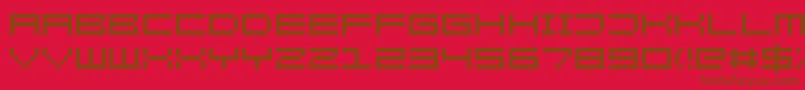 fuente KenneyRocketSquare – Fuentes Marrones Sobre Fondo Rojo